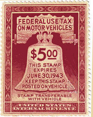 (image for) 1943 US Federal gas ration stamp